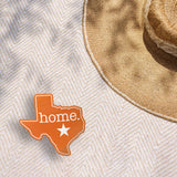 Home Austin Texas Map Sticker - Orange TX Sports Decal