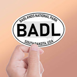 Badlands National Park White Oval Bumper Sticker