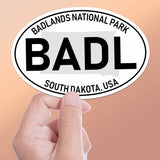Badlands National Park White Oval Bumper Sticker