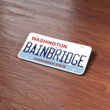 Bainbridge Island Washington State License Plate Decal