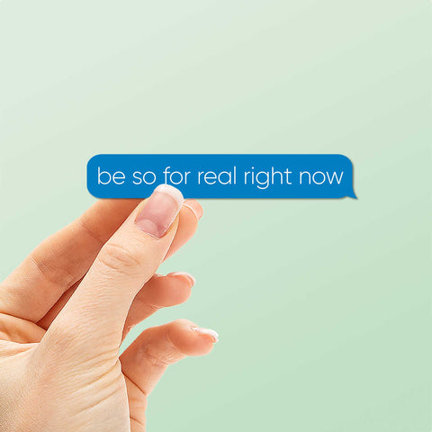 Right Now Sticker Be So For Real Right Now Funny Text Decal, Mini – Sentinel Supply
