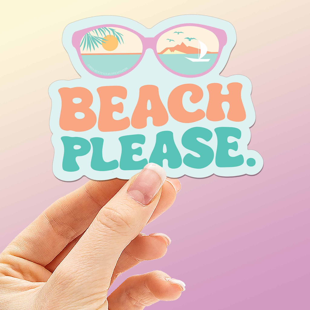 Betch Please Beach Please Sticker - Funny Beach Decal for Hydroflask – Sentinel Supply