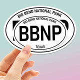 Big Bend National Park White Oval Bumper Sticker