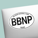 Big Bend National Park White Oval Bumper Sticker