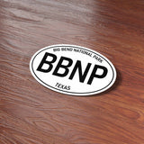 White Oval Big Bend National Park Texas Sticker