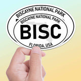 Biscayne National Park White Oval Bumper Sticker