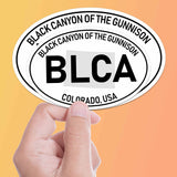 Black Canyon of the Gunnison National Park White Oval Bumper Sticker