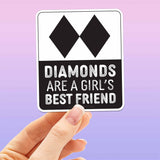 Black Diamonds are a Girl's Best Friend Skiing Sticker