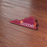 Home Virginia Map Sticker - Maroon Blacksburg VA Decal