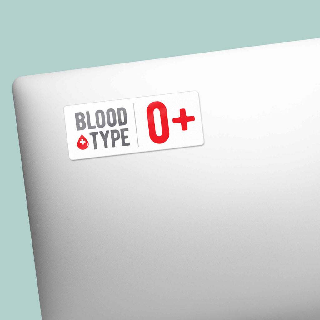 Set of 3 Blood Type Stickers for Helmets - Mini Emergency Medical ...