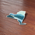 Adirondacks Mountain Sticker on Wood Desk in Office