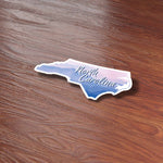 Appalachian Trail Blue Ridge Mountains North Carolina Bumper Sticker on Wood Desk in Office