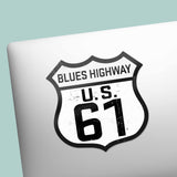 Blues Highway 61 Southern Road Sign Sticker