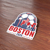 Boston Skyline USA Soccer Sticker - Massachusetts Sports Decal 2026