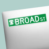 Broad Street Philly Street Sign Sticker - Philadelphia Decals