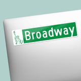 Broadway New York City Street Sign Sticker - NYC Decals