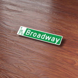 Broadway New York City Street Sign Sticker - NYC Decals