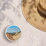 Browns Canyon Colorado Bumper Sticker Outdoors on Picnic Blanket