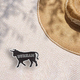 Black Durham Bull North Carolina Sticker - Cool NC Decal