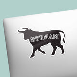 Black Durham Bull North Carolina Sticker - Cool NC Decal