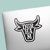 Bull Head Durham North Carolina Sticker - Cute NC Decal