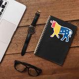 Durham NC Flag Bull Sticker - Cool North Carolina Decal