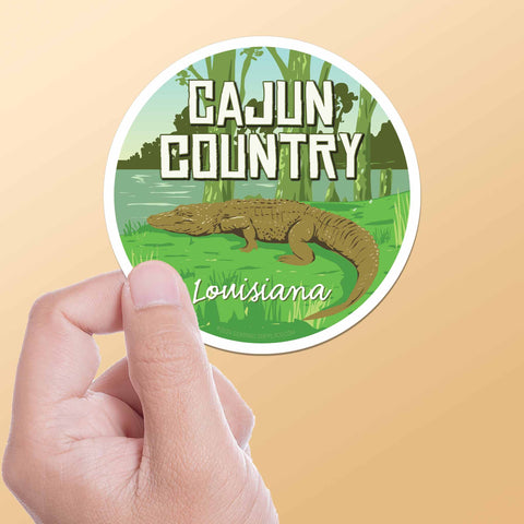 Cajun Country Louisiana Gator Sticker