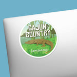 Cute Cajun Country Louisiana Gator Sticker on Laptop