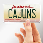 Cajuns Louisiana License Plate Sticker