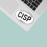 Caladesi Island State Park Florida White Oval Decal on Laptop