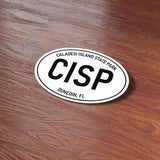 Caladesi Island State Park Florida White Oval Sticker on Wood