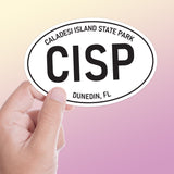 Large Caladesi Island State Park White Oval Bumper Sticker, Florida Decal for Hydroflask Water Bottle & Laptop, St Petersburg Tampa FL Gift