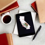 California Flag Bumper Sticker - Cool CA Grizzly Bear Decals