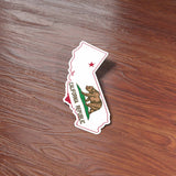 California Flag Bumper Sticker - Cool CA Grizzly Bear Decals