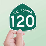 California Highway 120 Yosemite Road Sign Sticker