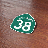 California Highway 38 Road Sign Sticker