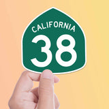 California Highway 38 Road Sign Sticker