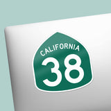 California Highway 38 Road Sign Sticker
