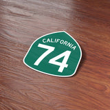 California Highway 74 Road Sign Sticker - Palms to Pines Scenic Byway