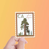 California Giant Sequoia State Tree Sticker- CA Vintage Stamp Decal