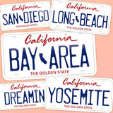 California License Plates - Choose from 30+ CA Cities & Sayings