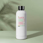 Candy Canes Candy Corns and Syrup Elf Quote Christmas Sticker on Water Bottle