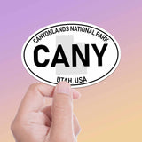 Canyonlands National Park White Oval Bumper Sticker