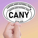 Canyonlands National Park White Oval Bumper Sticker