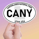 Canyonlands National Park White Oval Bumper Sticker