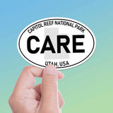 Capitol Reef National Park White Oval Bumper Sticker