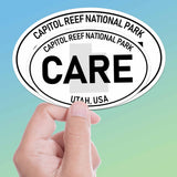 Capitol Reef National Park White Oval Bumper Sticker