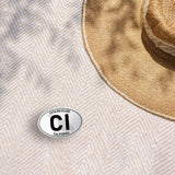 Catalina Island California White Oval Bumper Sticker