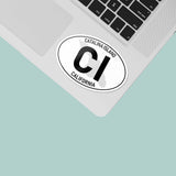 Catalina Island California White Oval Bumper Sticker