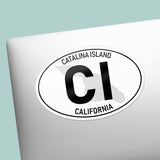 Catalina Island California White Oval Bumper Sticker